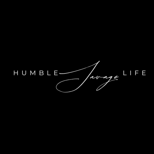 Black background with white text reading 'HUMBLE' and 'LIFE' separated by a cursive signature 'Junge'.