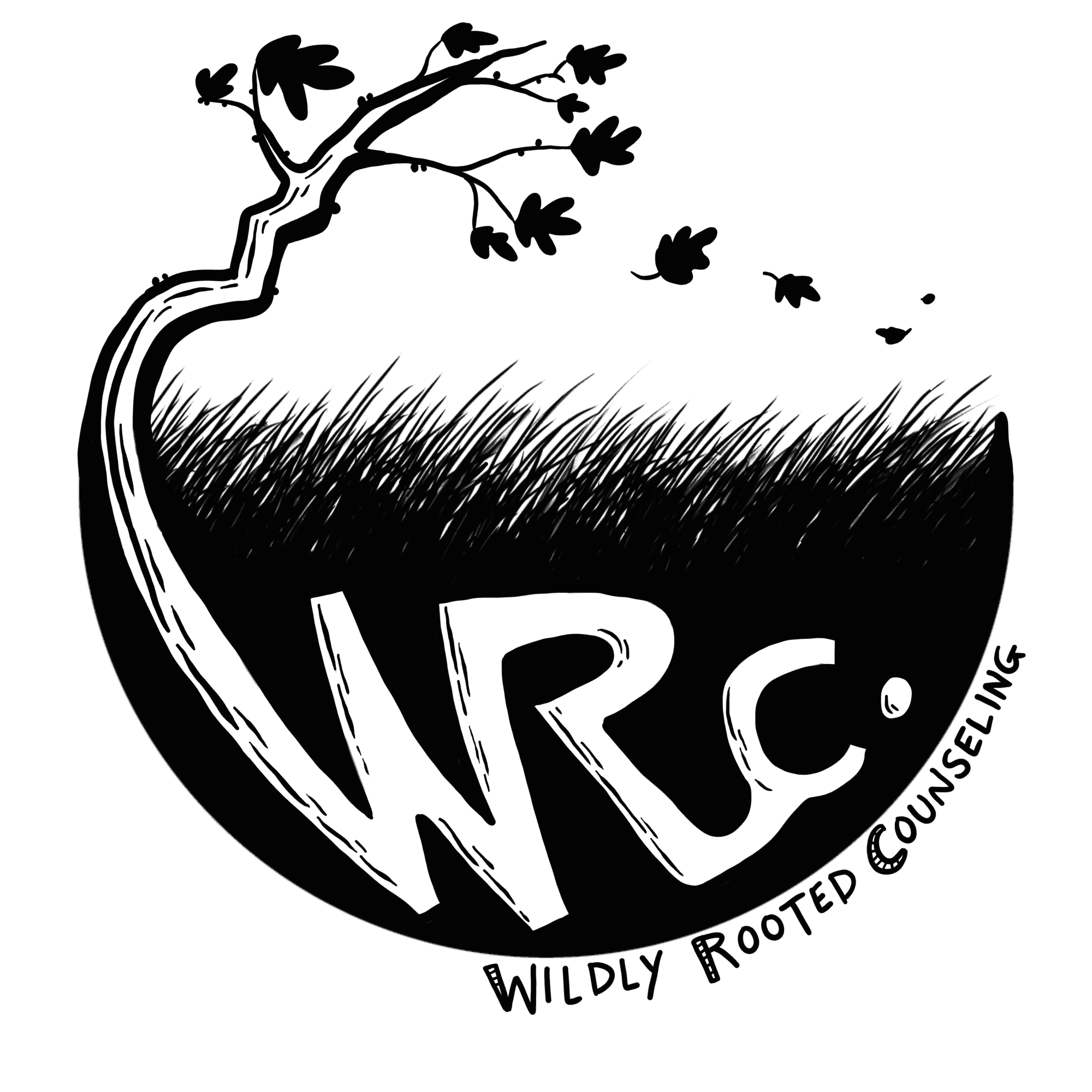 Black logo with a tree and the letters 'VRC' inside a shield shape, on a black background.