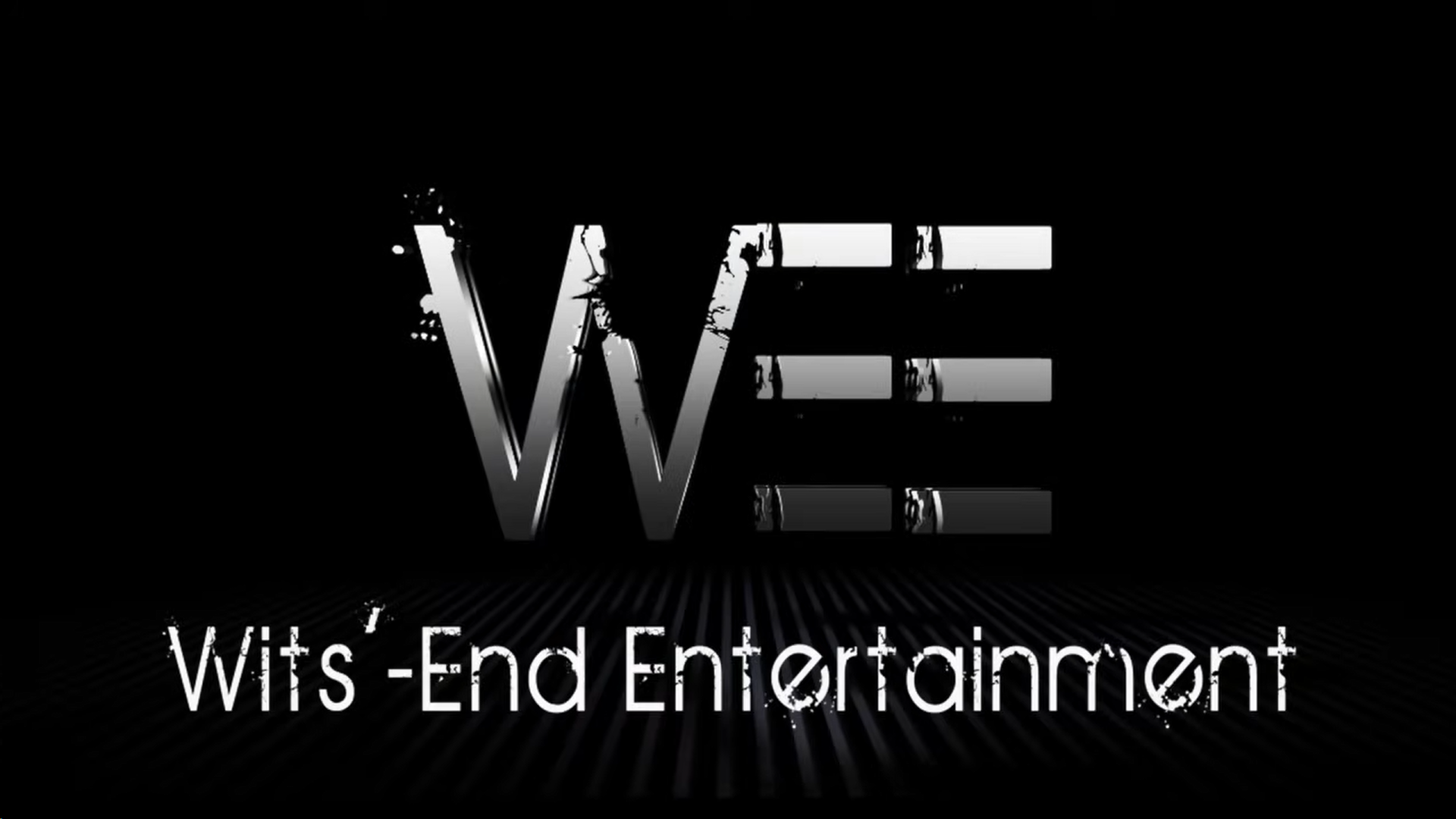 Black background with white text reading 'WE' and 'Wits-End Entertainment' below.
