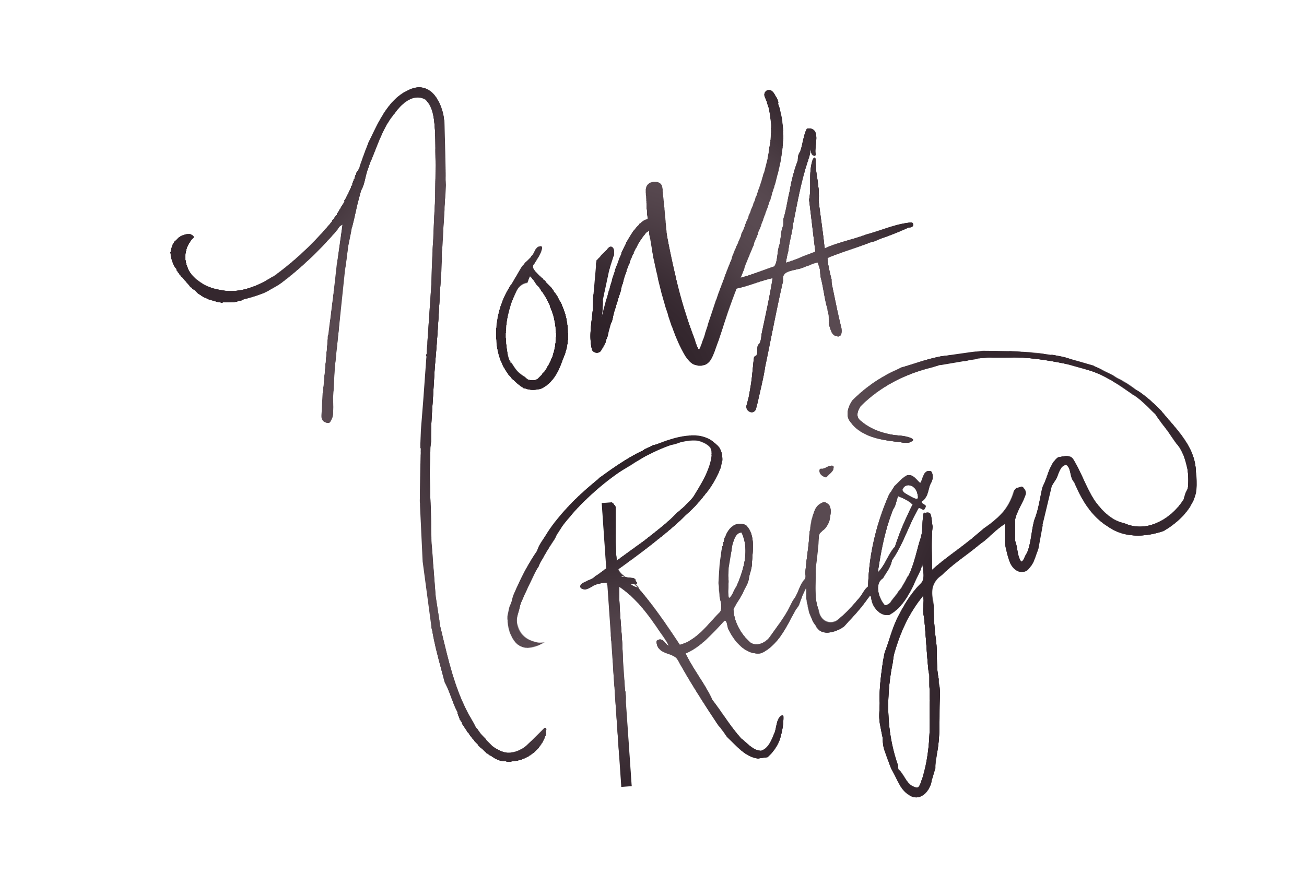 Signature-style text reading 'Tona Reign' on a black background.