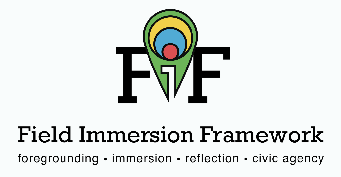 Logo with colorful concentric circles above the text 'Field Immersion Framework' and related keywords.